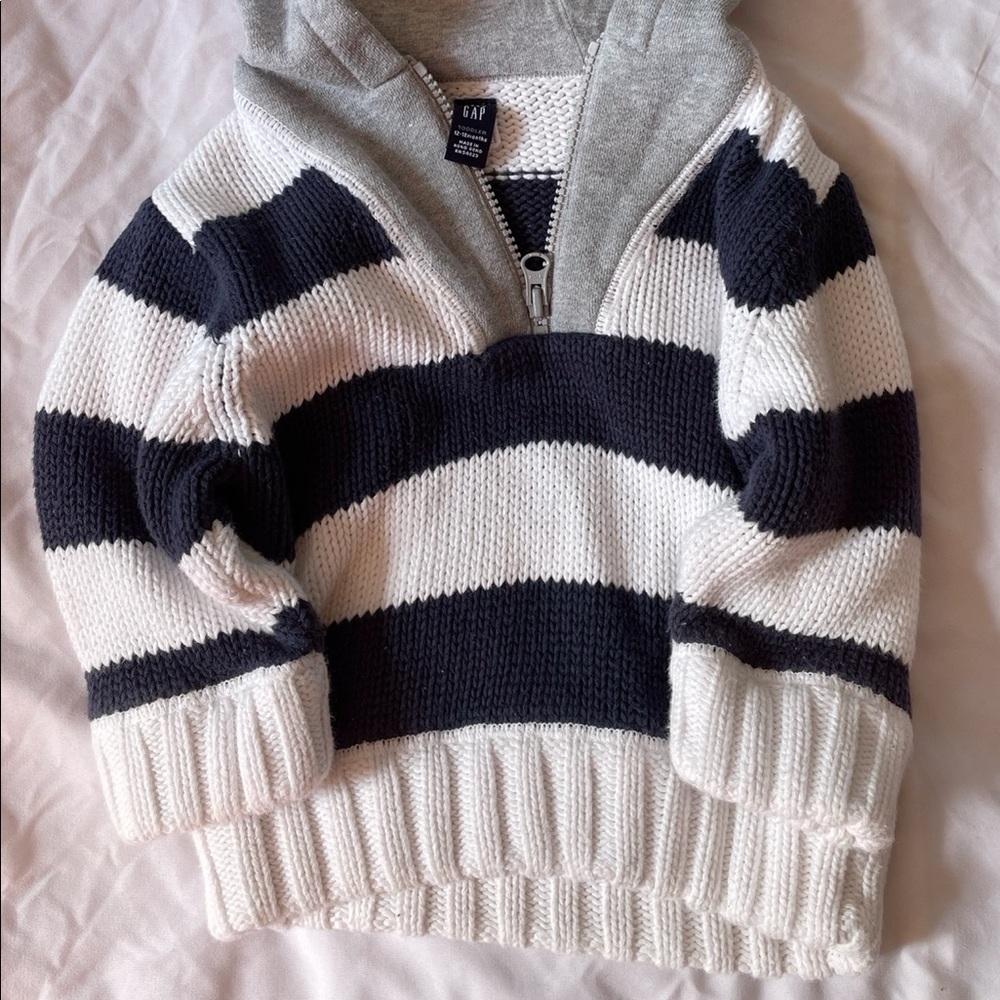 Baby Gap knitted pullover hoodie